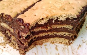 Tarta De Natillas Con Galletas {postre De Chocolate Y Galletitas}