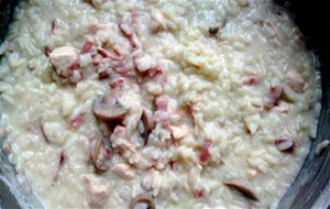 Receta De Risotto Capri {arroz Cremoso Con Pollo Y Bacon}