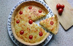 Receta De Quiche De Puerro Y Queso Con Tomatitos Cherry