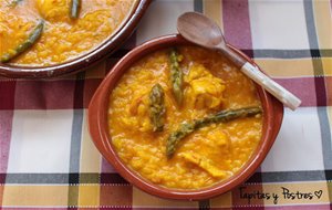 Arroz Caldoso Con Pollo Y Espárragos
