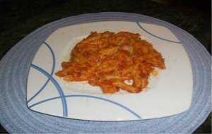 Macarrones  Cocidos  En  Tomate Con Chorizo
