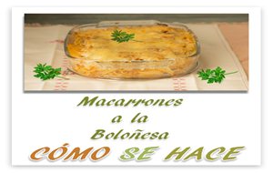 Macarrones A  La Boloñesa
