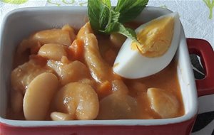 Guiso De Alubias Con Bacalao
