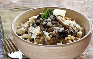 Risotto Con Callampas Secas Y Champiñones
