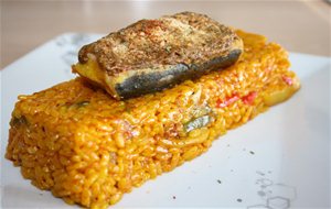 Arroz Con Calamares Y Merluza Con Mayonesa De Mejillones