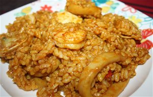 Arroz Con Calamares, Langostinos Y Almejas (olla Gm)