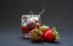 Vasitos De Anchoas Con Tartare De Tomate Y Fresas
