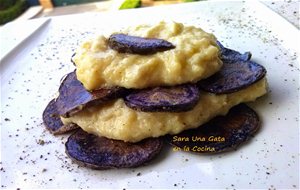 Patatas Moradas Con Bacalao
