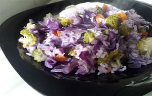 Arroz Morado Con Verduras
