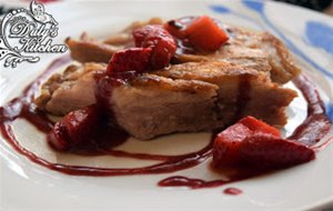 Secreto Ibérico Con Salsa De Fresas Y Vino
