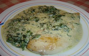 Pollo Con Espinacas Al Roquefort			