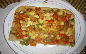 Coca De Pimientos Y Tomate