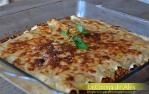 Canelones De Verdura Y Pavo
