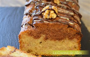 Plum Cake Bicolor De Platano Y Chocolate
