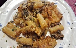Macarrones Con Champiñones Y Nata
