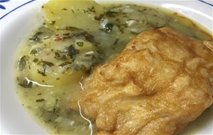 Bacalao Fresco Con Patatas En Salsa Verde.
