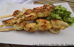 Brochetas De Pollo Con Yogurt Y Especias