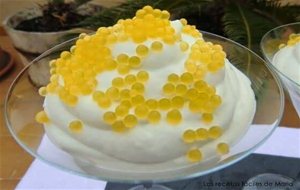 Mousse De Manzana Verde Con Falso Caviar De Naranja
