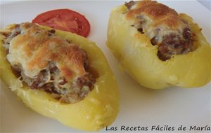 Patatas Rellenas De Carne Y Jamón