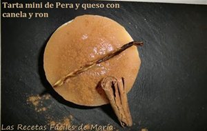 Tarta Mini De Pera Y Queso Con Toque De Canela Y Ron