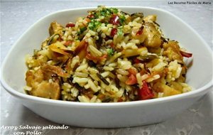 Arroz Salvaje Salteado Con Pollo