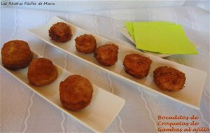 Bocaditos De Croquetas De Gambas Al Ajillo Con Panko