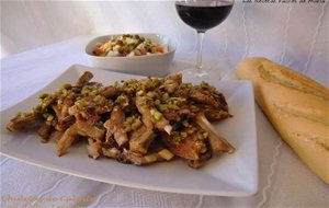 Chuletas De Cabrito Con Ajetes Frescos Al Vino Blanco