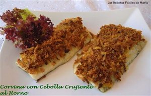 Corvina Con Cebolla Crujiente Al Horno