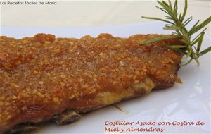 Costillar Asado Con Costra De Miel Y Almendras