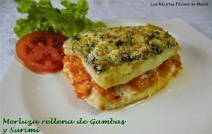 Merluza Rellena De Gambas Y Surimi