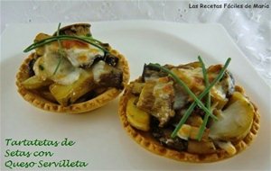 Tartaletas De Setas Con Queso Servilleta Fundido