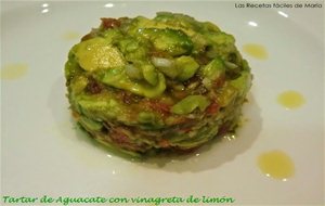 Tartar De Aguacate Con Vinagreta De Limón