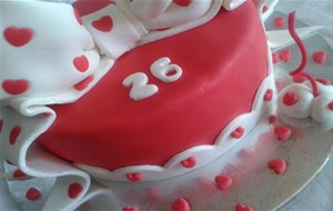 Tarta Lazo De Corazones
