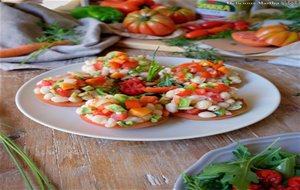 Ensalada De Pochas Con Tomate Y Aguacate