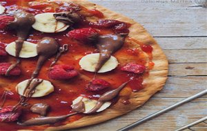 Pizza Dulce Con Chocolate