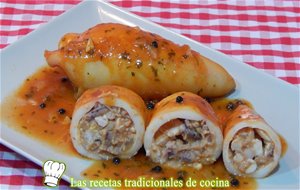 Receta De Calamares Rellenos En Salsa
