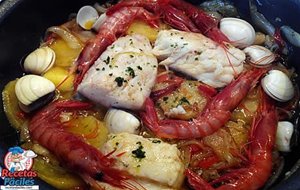 Bacalao Con Gamba Roja Y Almejas
			