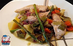 Solomillos De Pollo Con Verduras
			