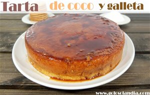 Tarta de coco y galleta