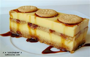 Pastel De Flan Y Galletas Fácil Sin Horno